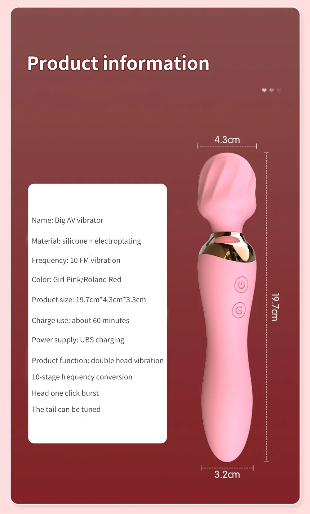 Powerful Vibrator Dildos Wand for Women 10 Modes Clitoris Stimulator G Spot Vagina Massager Female MasturbatorSex Toys Adults 18 Powerful Vibrator Dildos Wand for Women 10 Modes Clitoris Stimulator G Spot Vagina Massager Female MasturbatorSex Toys Adults 18
