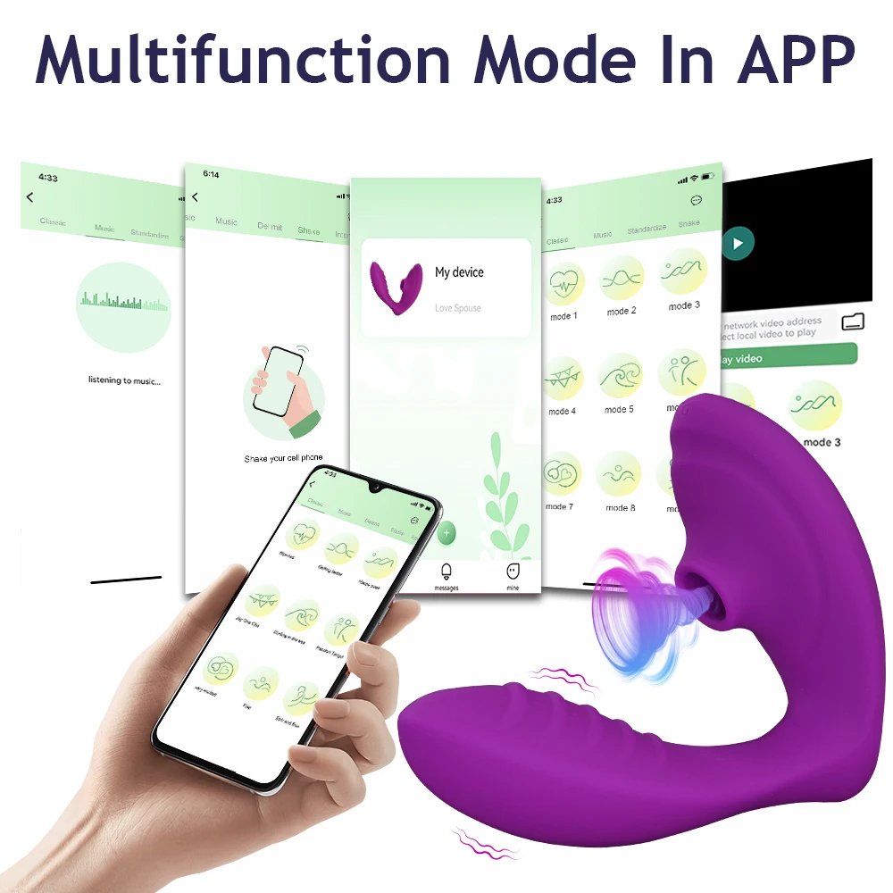 APP Controlled Vagina Sucking Vibrator 10 Speeds Vibrating Sucker Oral Sex Suction Clitoris Stimulator Erotic Sex Toys for Wome