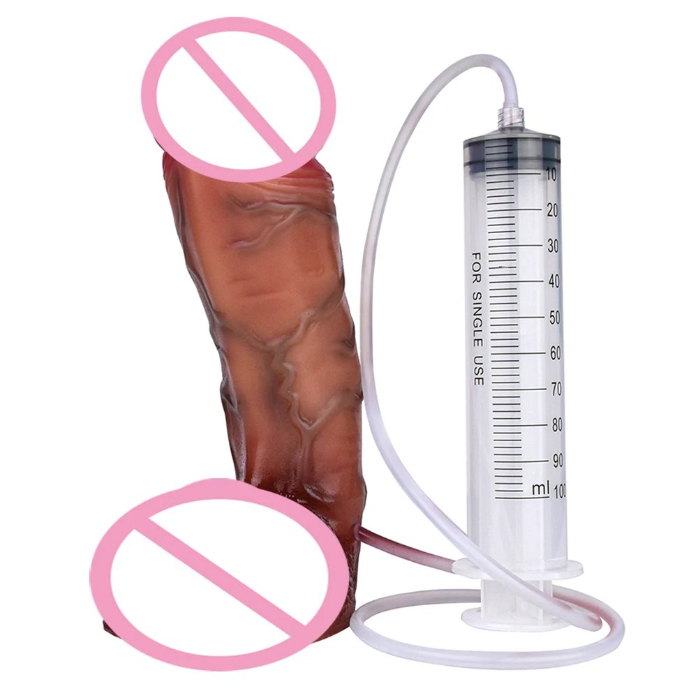 FAAK Lifelike Squirting Penis Silicone Ejaculation Large Realistic Dildo With Sucker Skin Touch Anal Sex Toys For Women FAAK Lifelike Squirting Penis Silicone Ejaculation Large Realistic Dildo With Sucker Skin Touch Anal Sex Toys For Women
