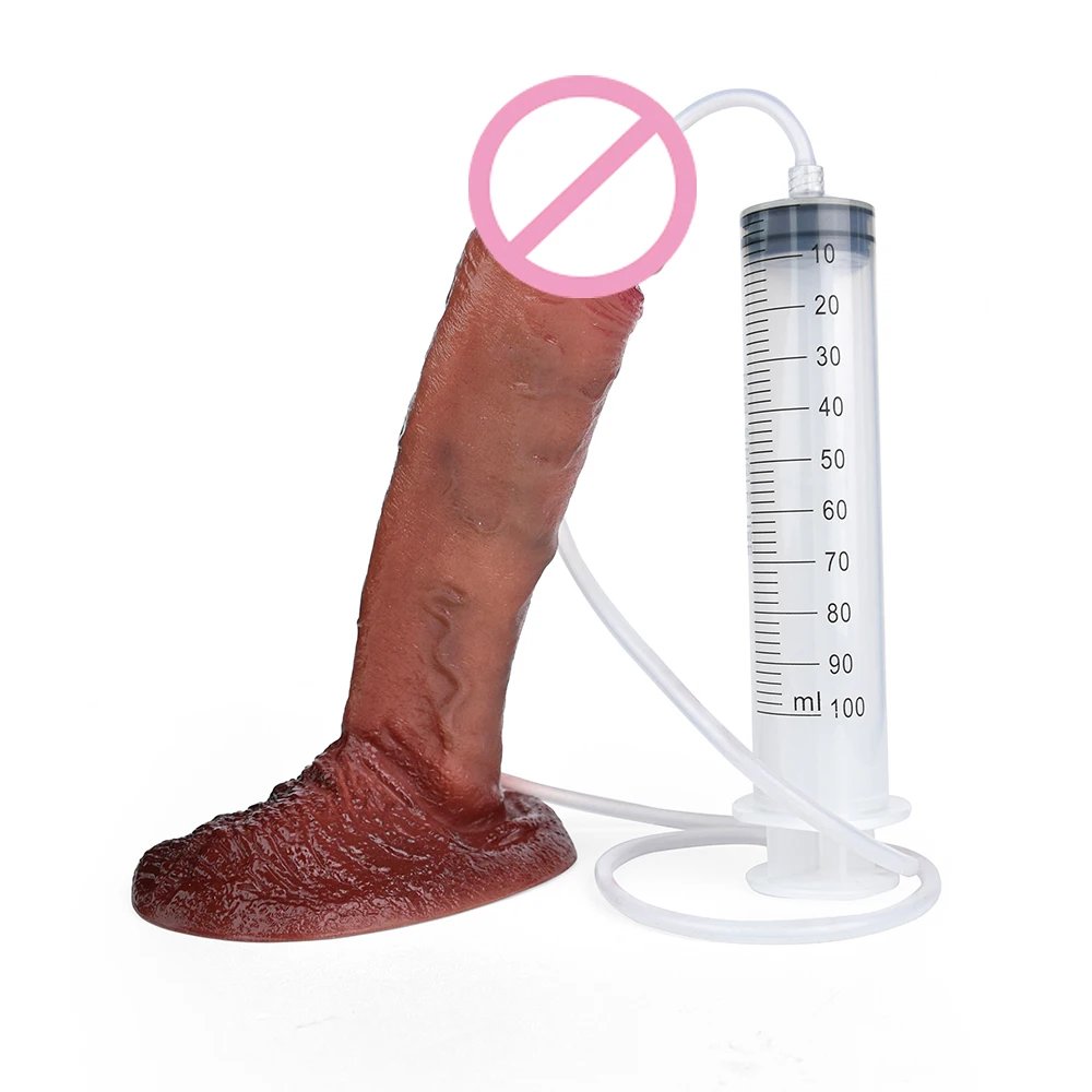 FAAK Lifelike Squirting Penis Silicone Ejaculation Large Realistic Dildo With Sucker Skin Touch Anal Sex Toys For Women FAAK Lifelike Squirting Penis Silicone Ejaculation Large Realistic Dildo With Sucker Skin Touch Anal Sex Toys For Women