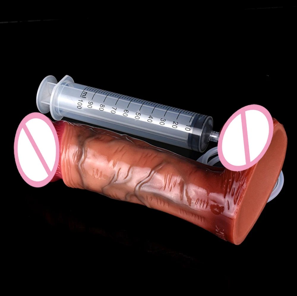 FAAK Lifelike Squirting Penis Silicone Ejaculation Large Realistic Dildo With Sucker Skin Touch Anal Sex Toys For Women FAAK Lifelike Squirting Penis Silicone Ejaculation Large Realistic Dildo With Sucker Skin Touch Anal Sex Toys For Women