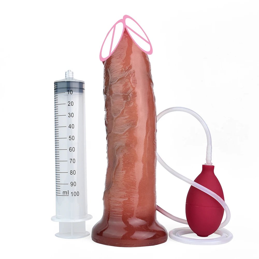FAAK Lifelike Squirting Penis Silicone Ejaculation Large Realistic Dildo With Sucker Skin Touch Anal Sex Toys For Women FAAK Lifelike Squirting Penis Silicone Ejaculation Large Realistic Dildo With Sucker Skin Touch Anal Sex Toys For Women