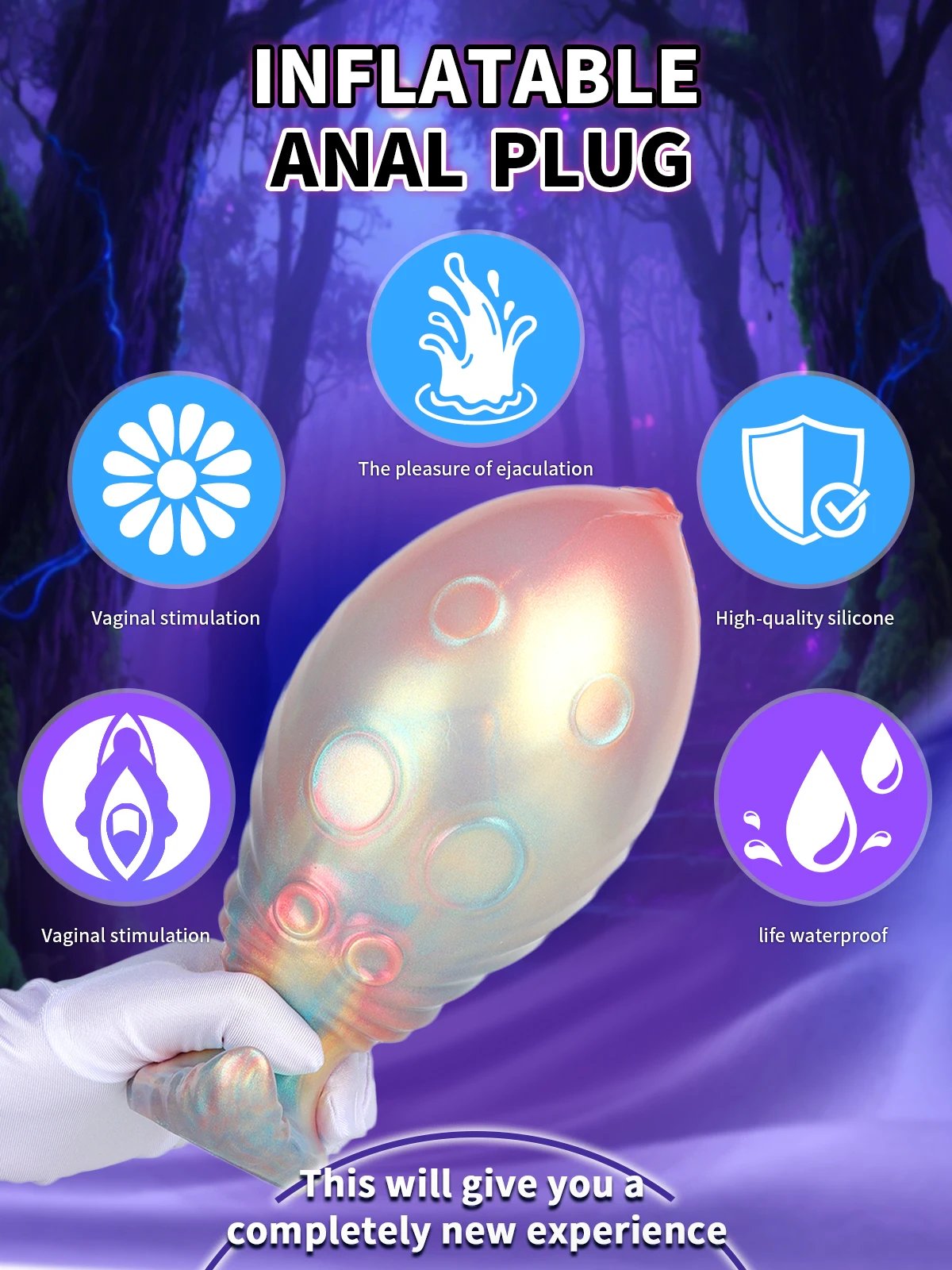 Dog Knot anal Dildos inflatable Buttplug max 11cm huge anal dilation plug sex toys for women men BDSM G-Spot Prostate Massage