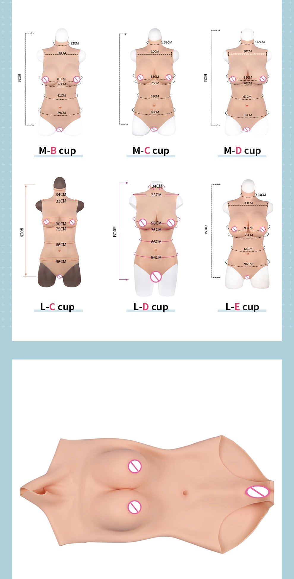 ONEFENG Silicone Boobs Meme Vagina Triangle Body Suit for Crossdresser Drag Queen Breast Form Buttocks Pad Plate False Pussy ONEFENG Silicone Boobs Meme Vagina Triangle Body Suit for Crossdresser Drag Queen Breast Form Buttocks Pad Plate False Pussy