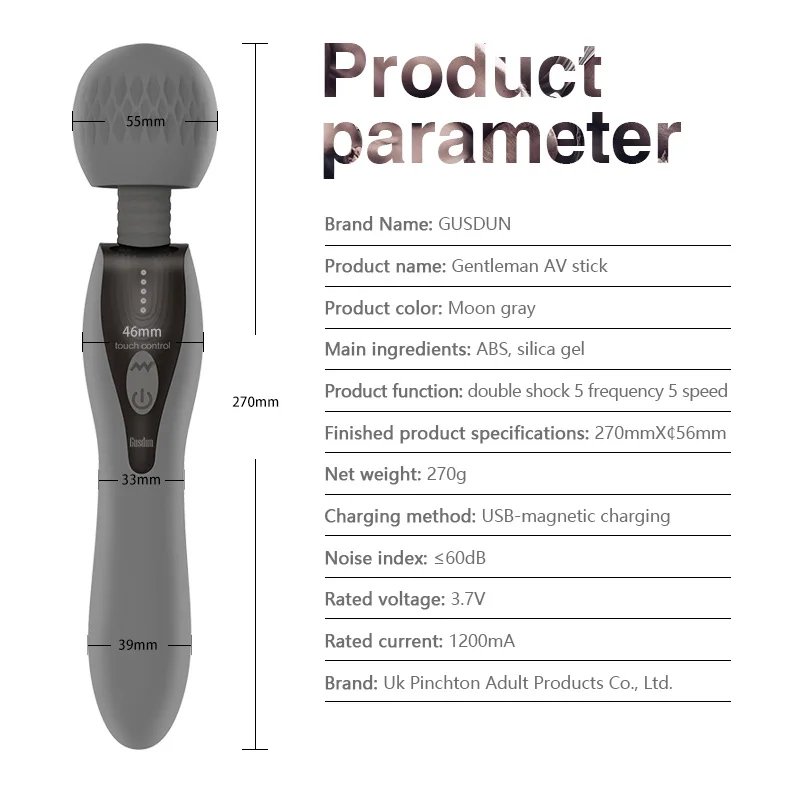 5 Kinds Frequency Power Control Powerful Vibrator Double Motor AV Wand Vaginal Pussy Masturbation Sex Toy for Women Adult Toy