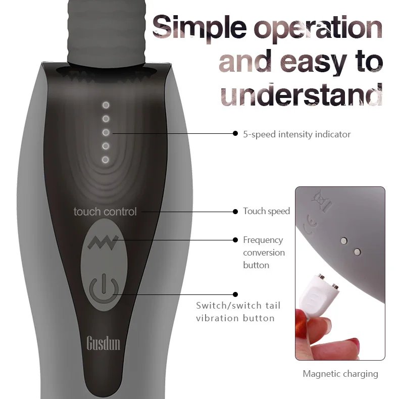 5 Kinds Frequency Power Control Powerful Vibrator Double Motor AV Wand Vaginal Pussy Masturbation Sex Toy for Women Adult Toy