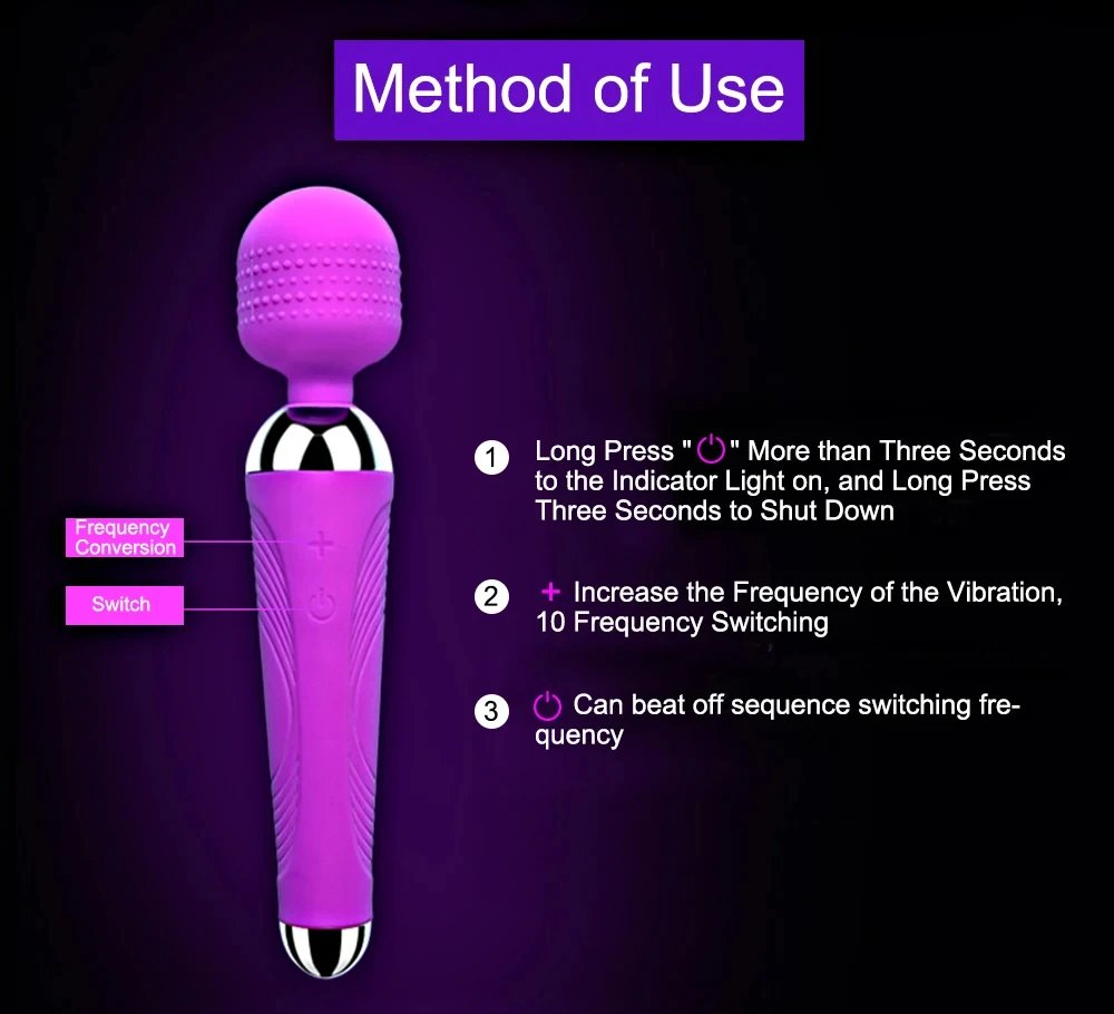 Powerful Dildo Vibrator AV Magic Wand G-Spot Massager Sex Toys For Women Couples Clitoris Stimulate Goods for Adults USB Charge Powerful Dildo Vibrator AV Magic Wand G-Spot Massager Sex Toys For Women Couples Clitoris Stimulate Goods for Adults USB Charge