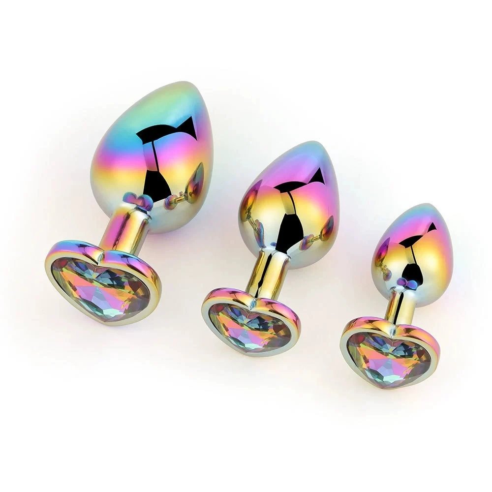 New Colorful Anal Plug Rainbow Butt Plug Metal Anal Sex Toys Dildo Anal Beads 3 size for Choice Sex Toys Drop Shipping New Colorful Anal Plug Rainbow Butt Plug Metal Anal Sex Toys Dildo Anal Beads 3 size for Choice Sex Toys Drop Shipping