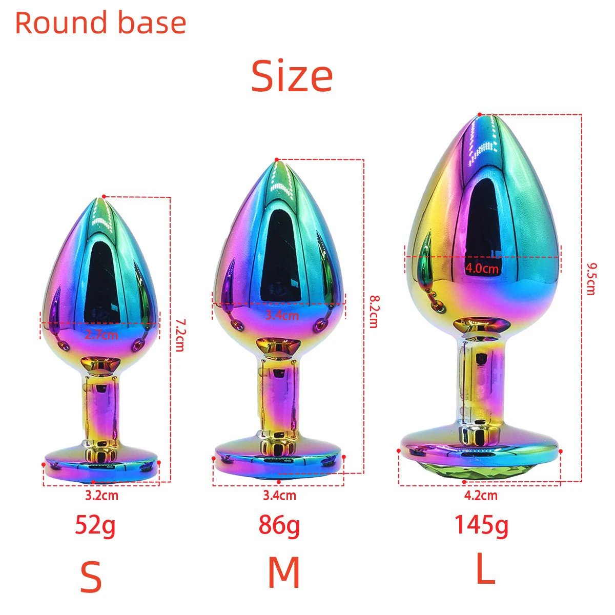 New Colorful Anal Plug Rainbow Butt Plug Metal Anal Sex Toys Dildo Anal Beads 3 size for Choice Sex Toys Drop Shipping New Colorful Anal Plug Rainbow Butt Plug Metal Anal Sex Toys Dildo Anal Beads 3 size for Choice Sex Toys Drop Shipping