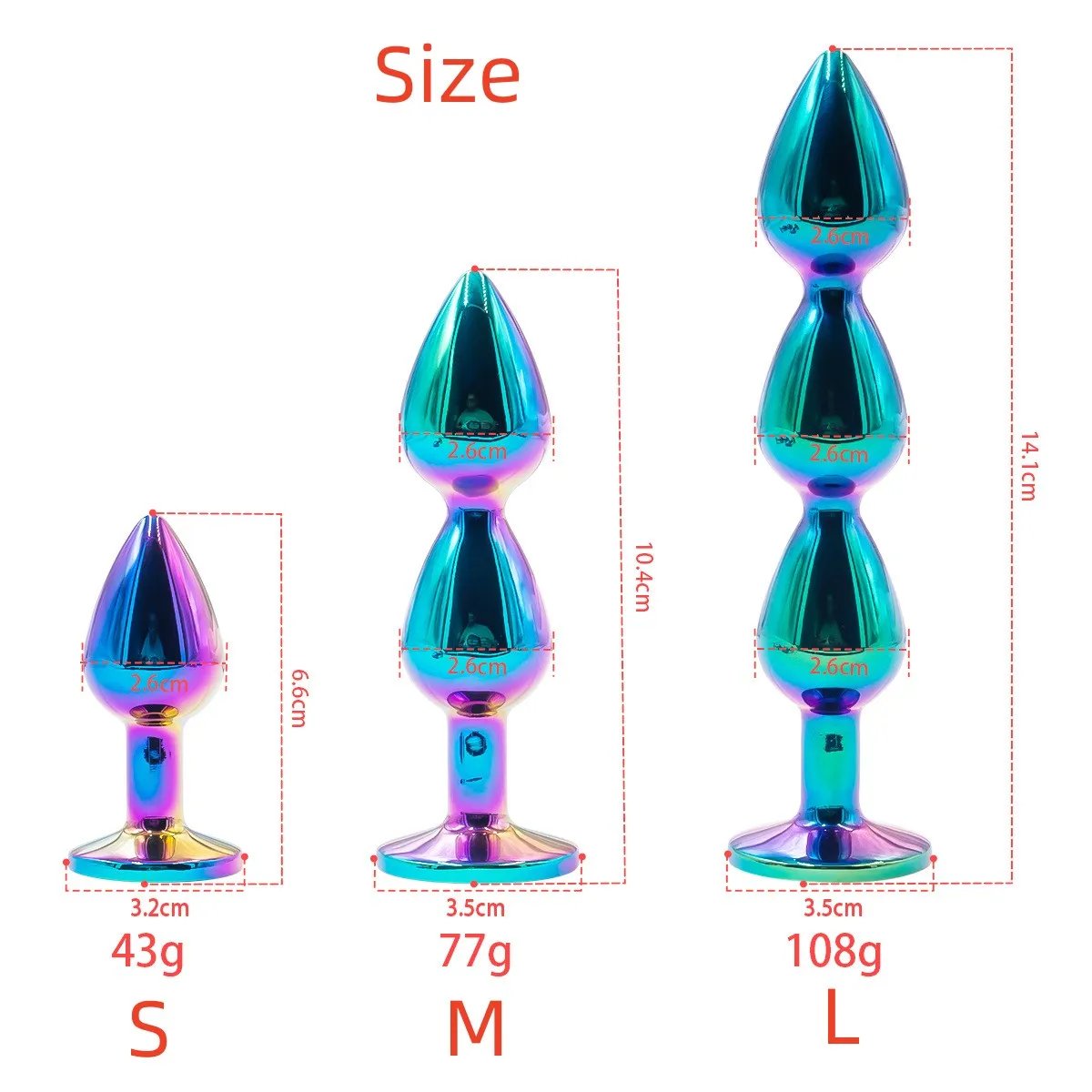 New Colorful Anal Plug Rainbow Butt Plug Metal Anal Sex Toys Dildo Anal Beads 3 size for Choice Sex Toys Drop Shipping New Colorful Anal Plug Rainbow Butt Plug Metal Anal Sex Toys Dildo Anal Beads 3 size for Choice Sex Toys Drop Shipping