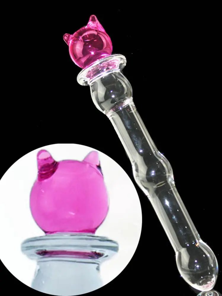Moon/Star/Bear/Heart pyrex glass Anal butt plug crystal dildo Female  adults masturbation products Sex toys beads anus stopper