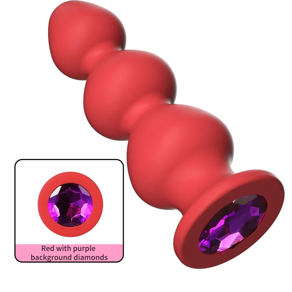 Diamond Bottom 3 Ball Anal Beads Sex Anal Plug Crystal Base Butt Plug Analplug But Plug Anal Trainer Toys Sex Toys For Woman 18+