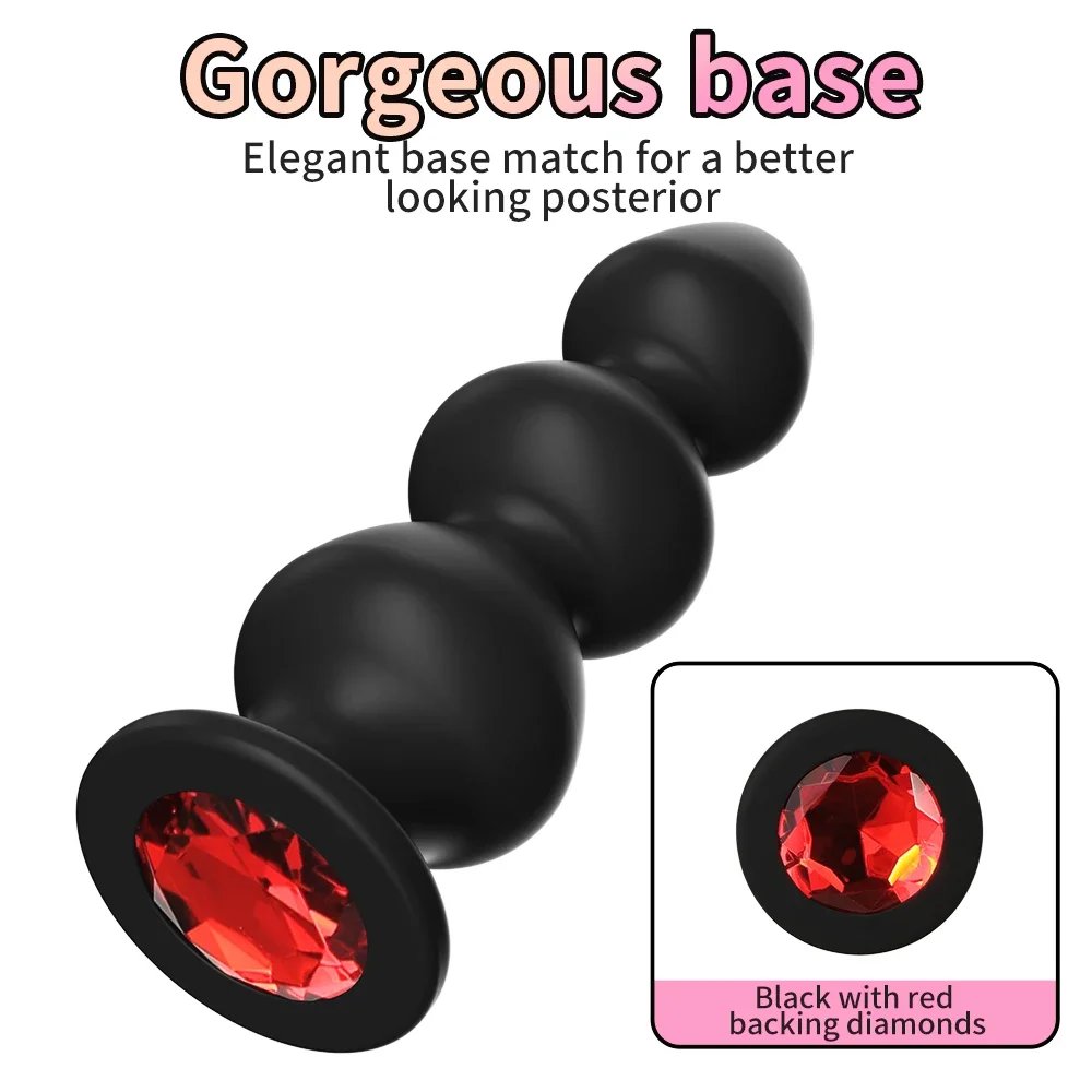 Diamond Bottom 3 Ball Anal Beads Sex Anal Plug Crystal Base Butt Plug Analplug But Plug Anal Trainer Toys Sex Toys For Woman 18+