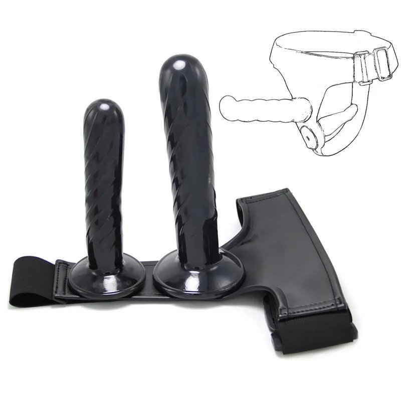 Double Penis Dildo Double Ended Strapon Ultra Elastic Harness Belt Strap On Dildo Adult Sex Toys for Woman Couples Sex Products