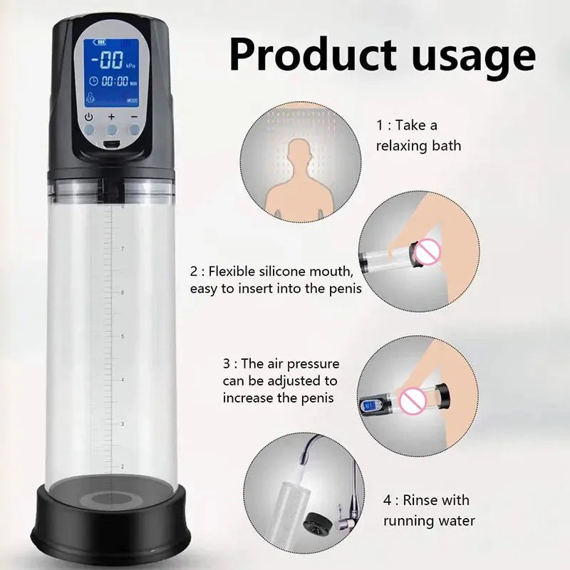 Sex Toys For Men Electric Vacuum Penis Pump Enlargement Dick Pump Penis Trainer Cock Extender Delayed Ejaculation Masturbator Sex Toys For Men Electric Vacuum Penis Pump Enlargement Dick Pump Penis Trainer Cock Extender Delayed Ejaculation Masturbator