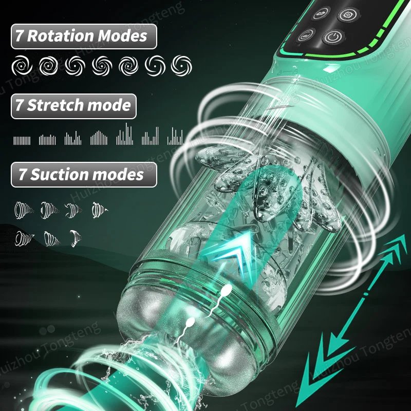 APP AI LCD Male Masturbator Penis Pump Pocket Pussy 7 Thrusting Rotation Sucking Licking Vibrator Adult Sex Toys for Men Vacuum APP AI LCD Male Masturbator Penis Pump Pocket Pussy 7 Thrusting Rotation Sucking Licking Vibrator Adult Sex Toys for Men Vacuum