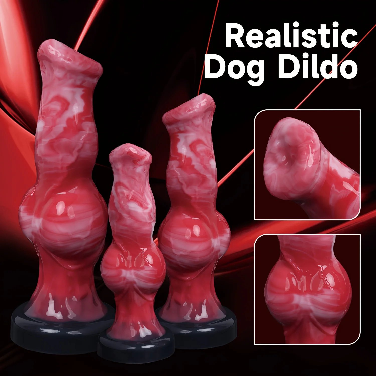 Monster dog knot anal dildo, silicone dog knot dildo for women with strong suction cup for men and women adult sex products Monster dog knot anal dildo, silicone dog knot dildo for women with strong suction cup for men and women adult sex products