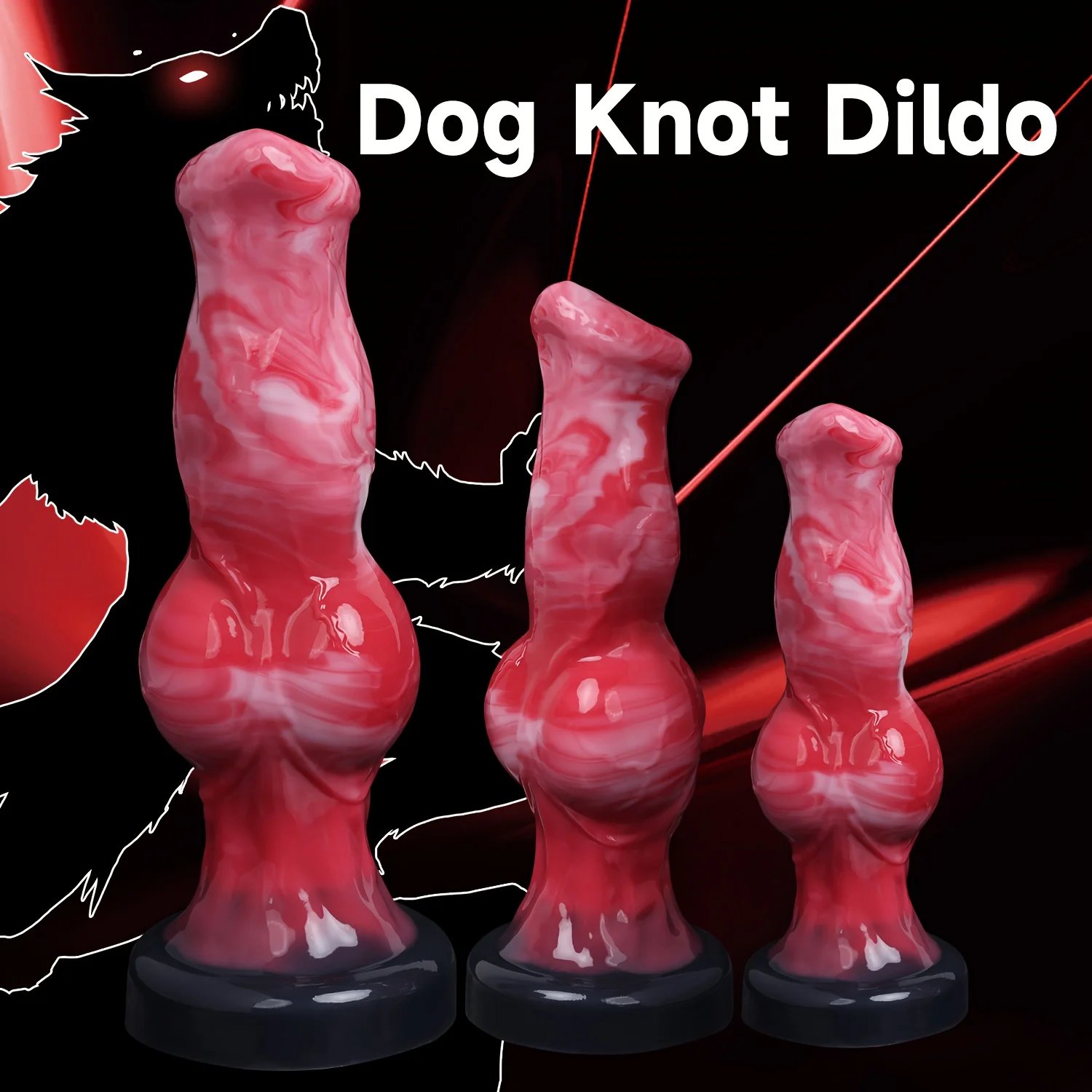 Monster dog knot anal dildo, silicone dog knot dildo for women with strong suction cup for men and women adult sex products Monster dog knot anal dildo, silicone dog knot dildo for women with strong suction cup for men and women adult sex products