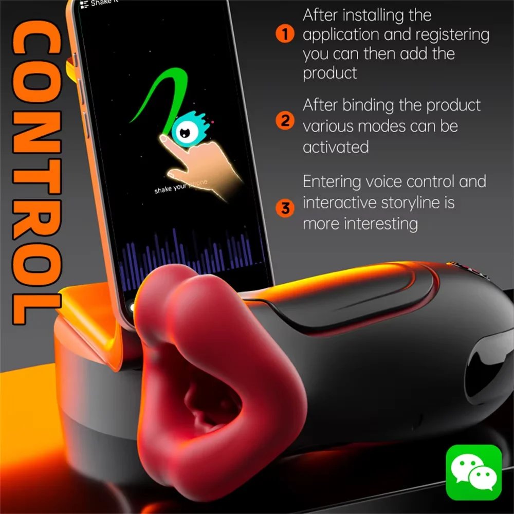 Adult Supplie Male Masturbator Cup Deep Throat Mouth Penis Vibrator Pocket Pussy Vagina 360&deg; Wrapped APP Control Sex Toy for Men