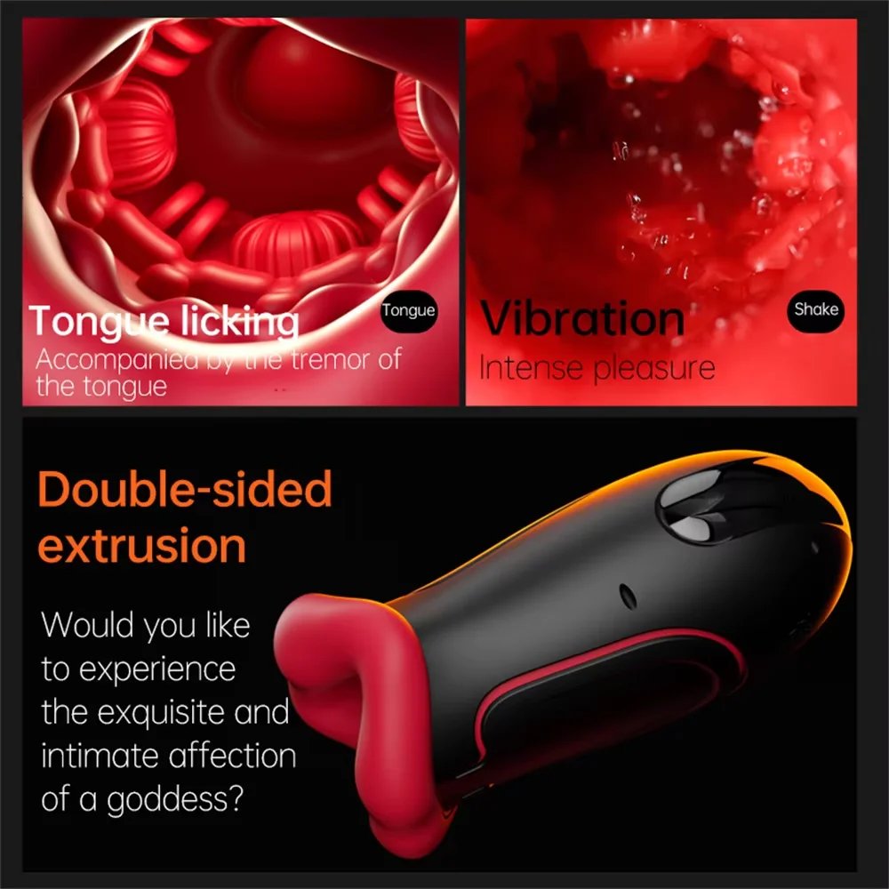 Adult Supplie Male Masturbator Cup Deep Throat Mouth Penis Vibrator Pocket Pussy Vagina 360&deg; Wrapped APP Control Sex Toy for Men