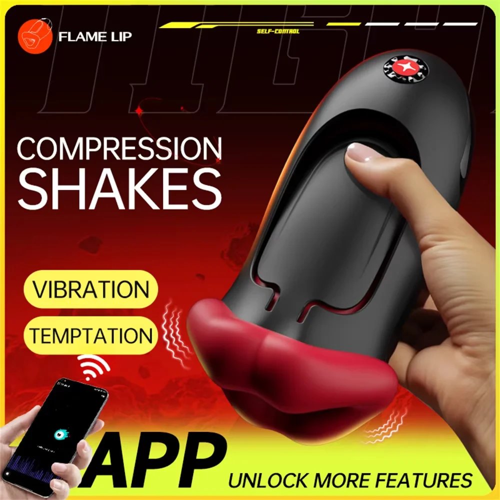 Adult Supplie Male Masturbator Cup Deep Throat Mouth Penis Vibrator Pocket Pussy Vagina 360&deg; Wrapped APP Control Sex Toy for Men