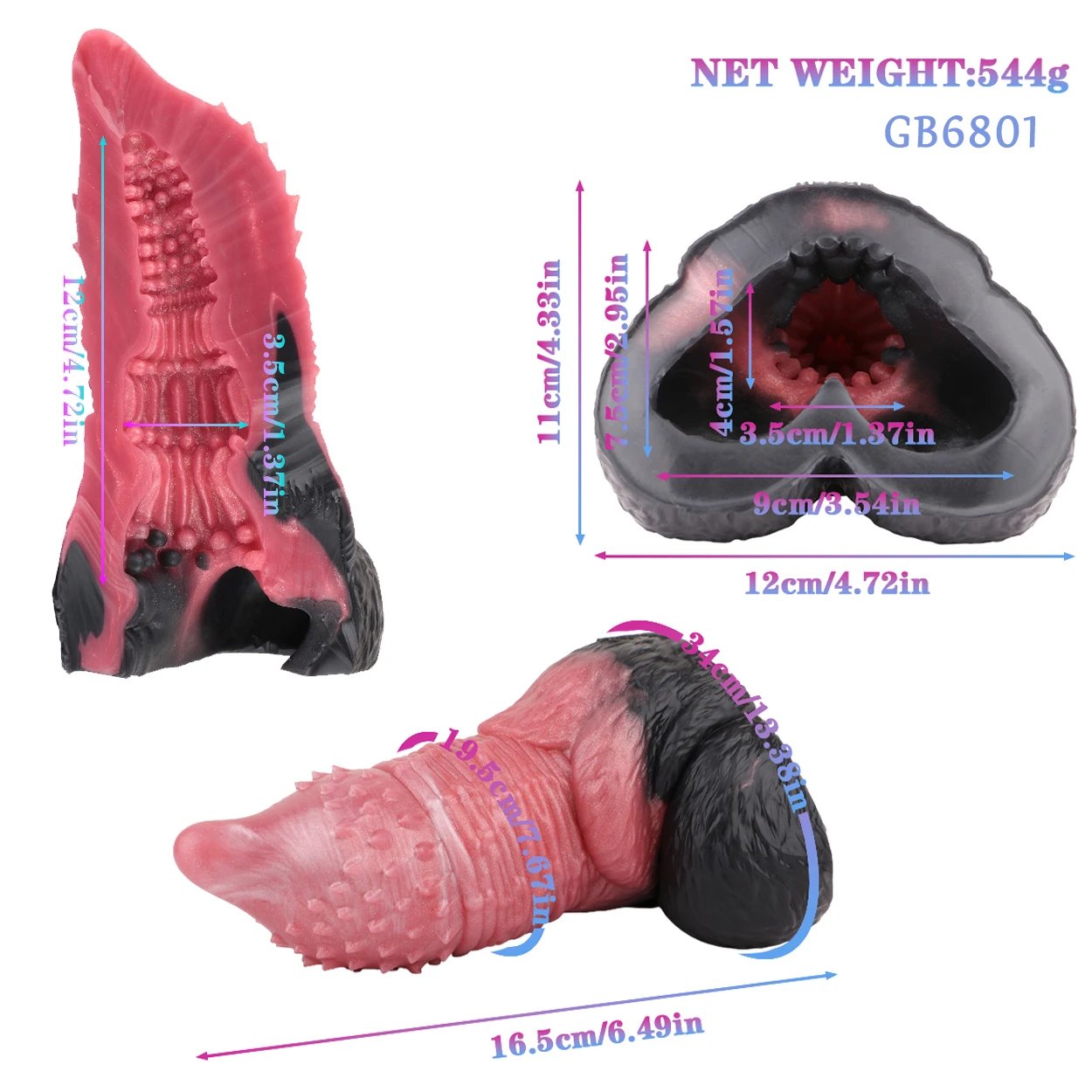 GEEBA Fantasy Male Masturbator Monster Penis Sleeve Sex Toys for Men Masturbation Male Stroker Animal Pocket Pussy Penis Onahole