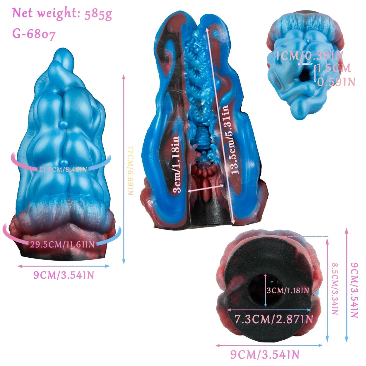GEEBA Fantasy Male Masturbator Monster Penis Sleeve Sex Toys for Men Masturbation Male Stroker Animal Pocket Pussy Penis Onahole