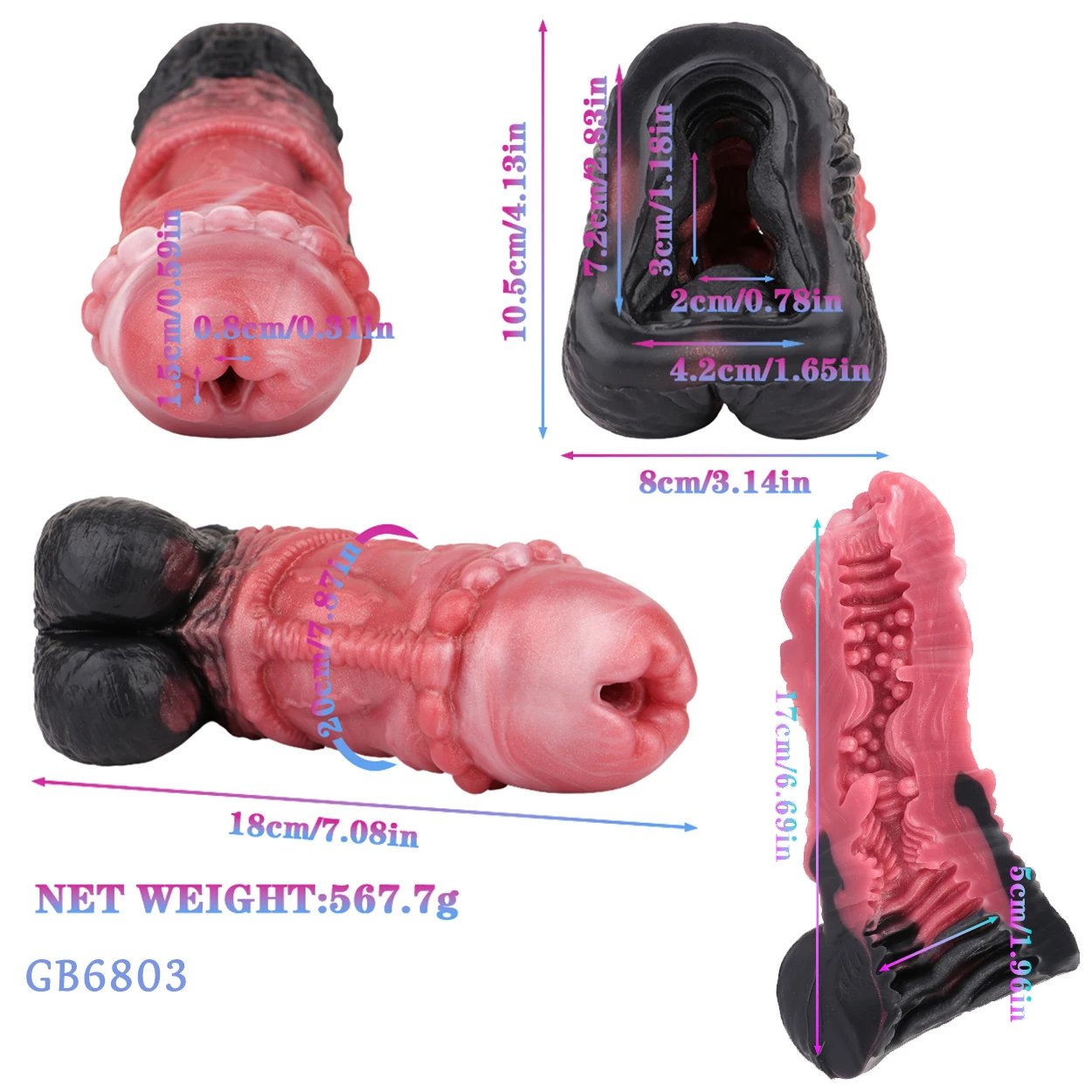GEEBA Fantasy Male Masturbator Monster Penis Sleeve Sex Toys for Men Masturbation Male Stroker Animal Pocket Pussy Penis Onahole