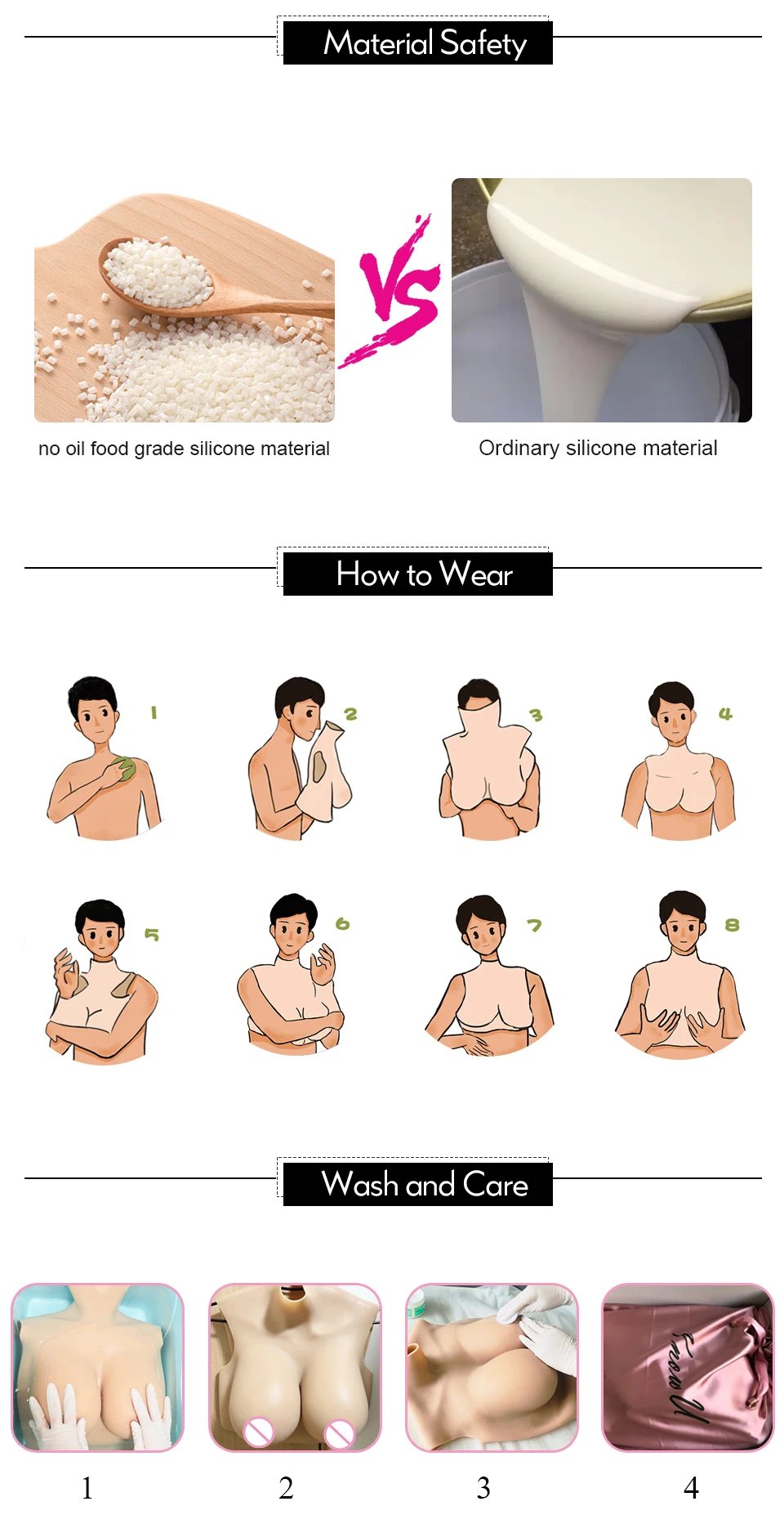 KnowU-Silicone Breast Shape A/B/C/D/E/G Cup Huge Fake Breast Cross Dressing Beginner Transgender Queen Breast Shaking KnowU-Silicone Breast Shape A/B/C/D/E/G Cup Huge Fake Breast Cross Dressing Beginner Transgender Queen Breast Shaking
