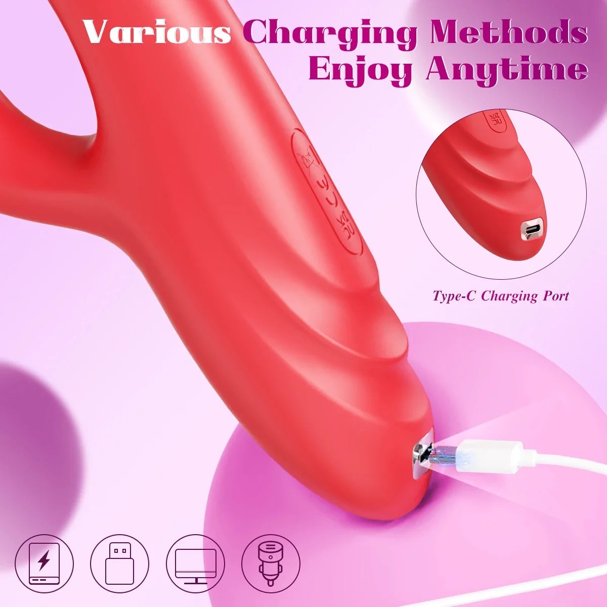 3 in 1 Vagina Rabbit Vibrator for Women G-Spot Vibrator Clitoris Stimulator Female Masturbator Adult Goods Sex Toy for Women