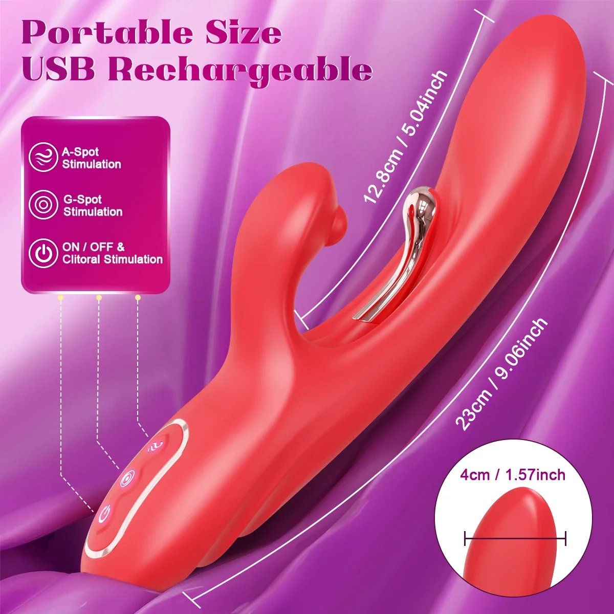 3 in 1 Vagina Rabbit Vibrator for Women G-Spot Vibrator Clitoris Stimulator Female Masturbator Adult Goods Sex Toy for Women
