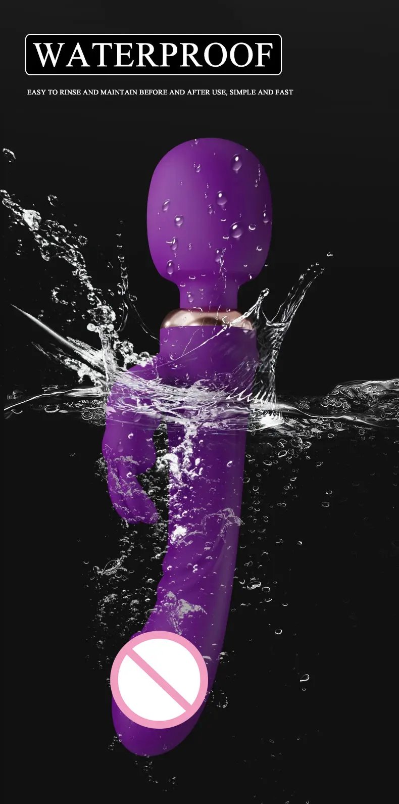 Double Head Powerful Vibrator for Women 30 Speed Clit Stimulator G Spot Vagina Massager Female Masturbator Sex Toys for Adult 18