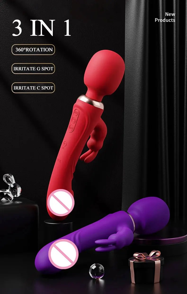 Double Head Powerful Vibrator for Women 30 Speed Clit Stimulator G Spot Vagina Massager Female Masturbator Sex Toys for Adult 18
