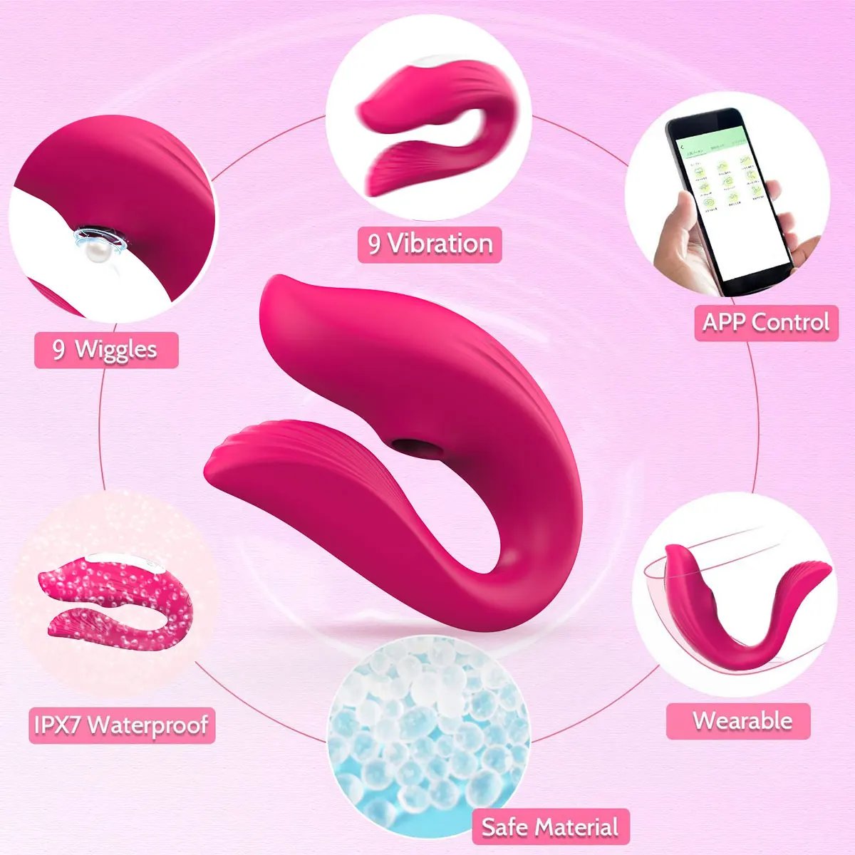 Powerful Sucking Wireless Remote Vibrator Wearable U Shaped Dildo Massager Dual Clit Stimulation Couple Adult Sex Toys for Women Powerful Sucking Wireless Remote Vibrator Wearable U Shaped Dildo Massager Dual Clit Stimulation Couple Adult Sex Toys for Women
