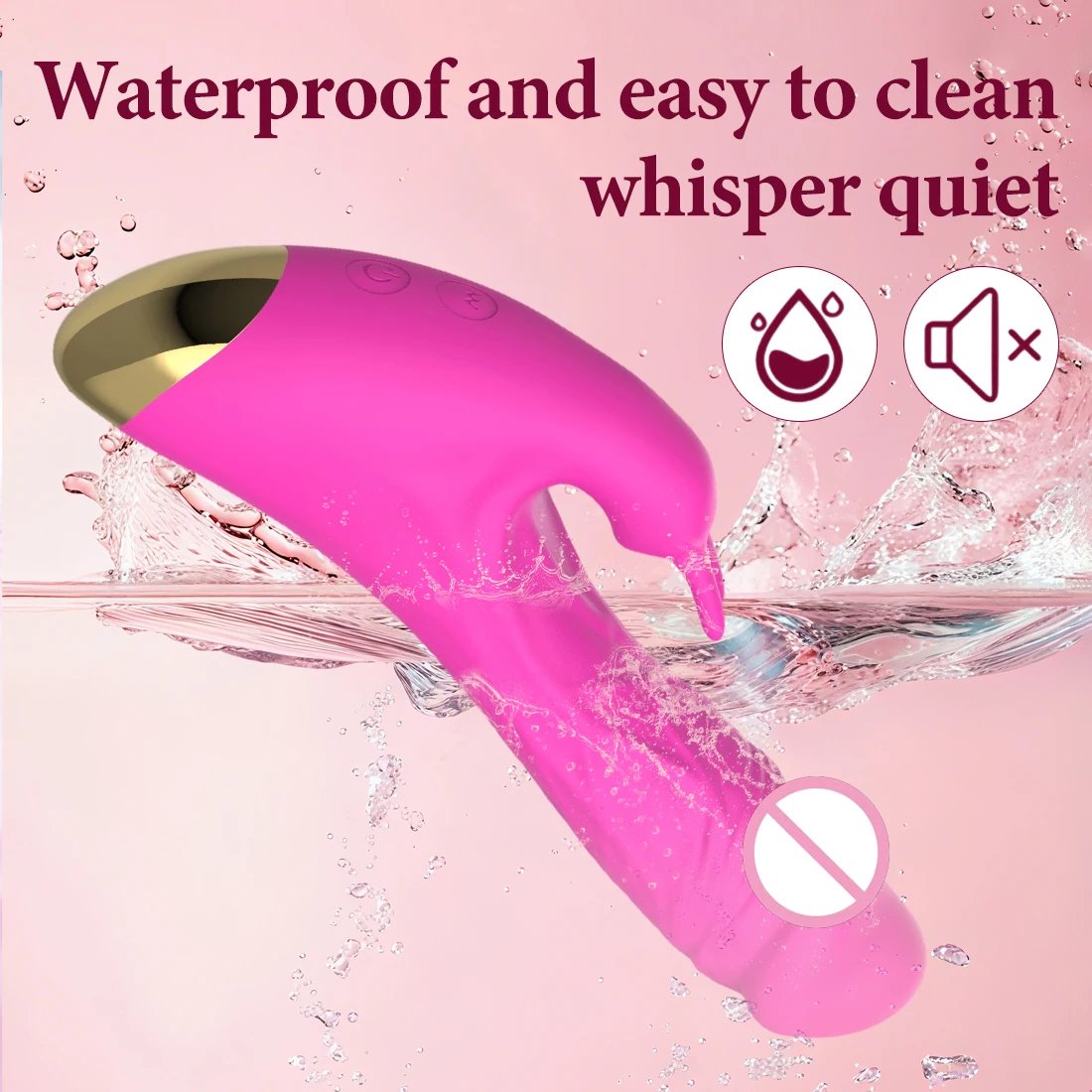USB Rechargeable Silicone Rabbit Vibrator, Powerful G Spot and Clit Vibrating Dildo, Waterproof Dual Motor Adult Toy for Women USB Rechargeable Silicone Rabbit Vibrator, Powerful G Spot and Clit Vibrating Dildo, Waterproof Dual Motor Adult Toy for Women