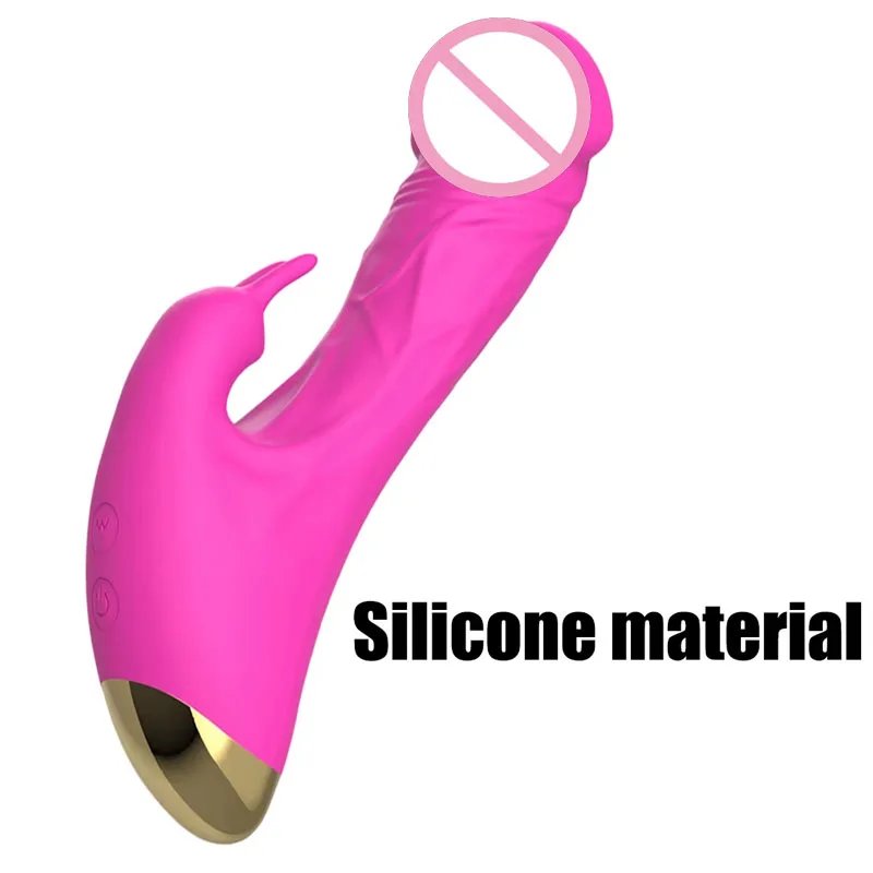 USB Rechargeable Silicone Rabbit Vibrator, Powerful G Spot and Clit Vibrating Dildo, Waterproof Dual Motor Adult Toy for Women USB Rechargeable Silicone Rabbit Vibrator, Powerful G Spot and Clit Vibrating Dildo, Waterproof Dual Motor Adult Toy for Women