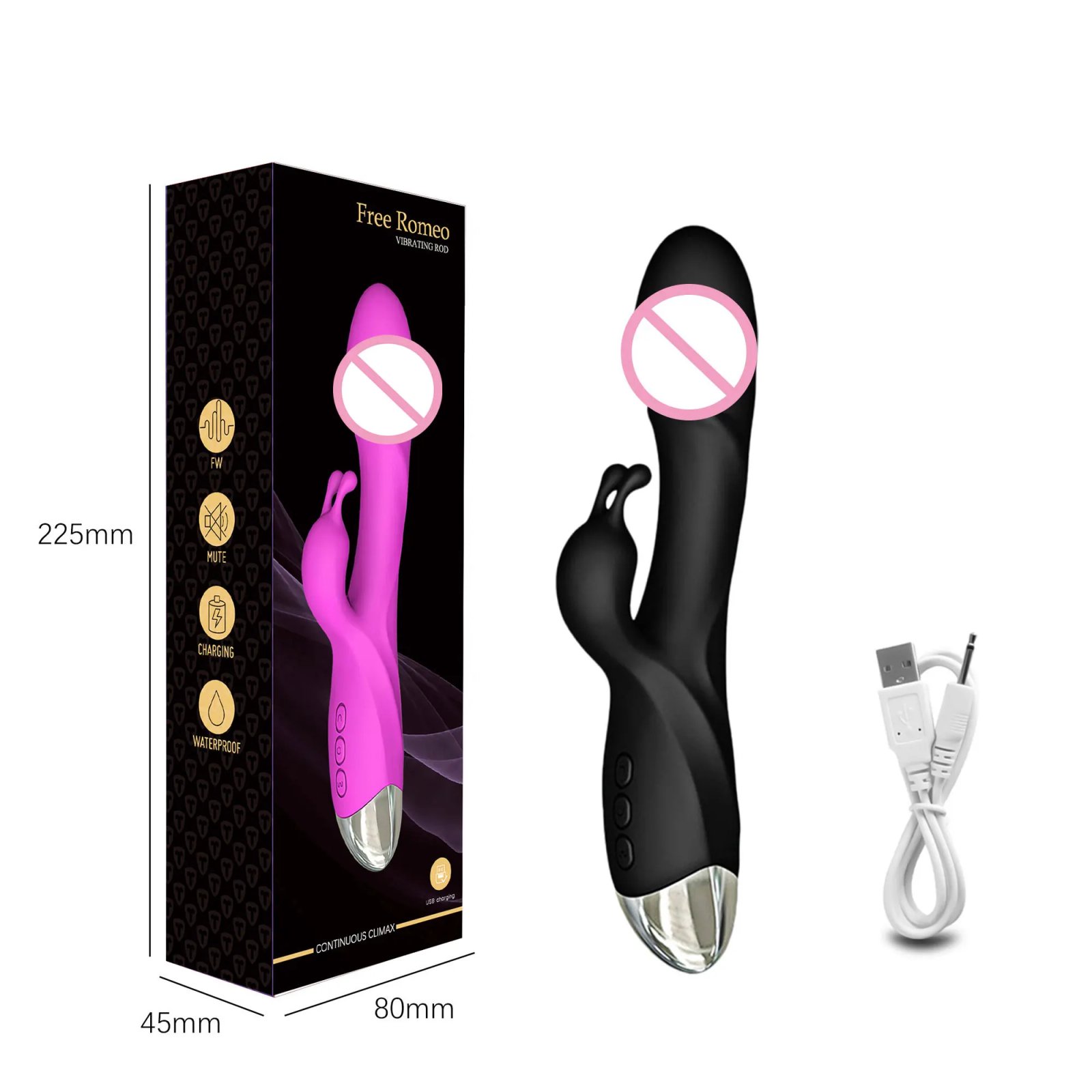 Powerful Rabbit G Spot Vibrator for Women Clit Stimulator Vagina Nipple Massage Female Masturbator Dildo Silent Adults Sex Toy