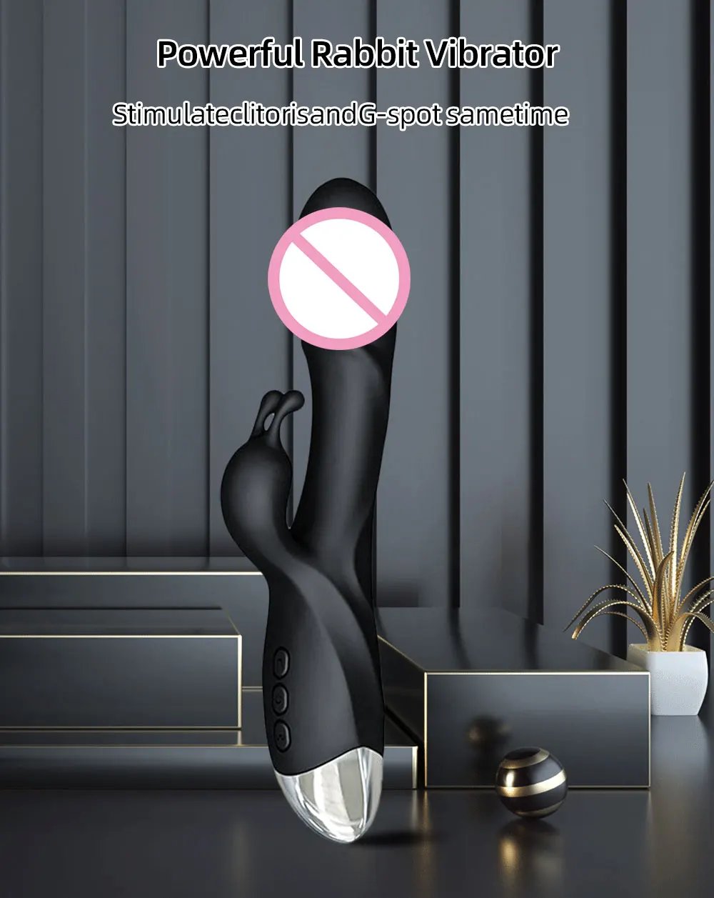 Powerful Rabbit G Spot Vibrator for Women Clit Stimulator Vagina Nipple Massage Female Masturbator Dildo Silent Adults Sex Toy