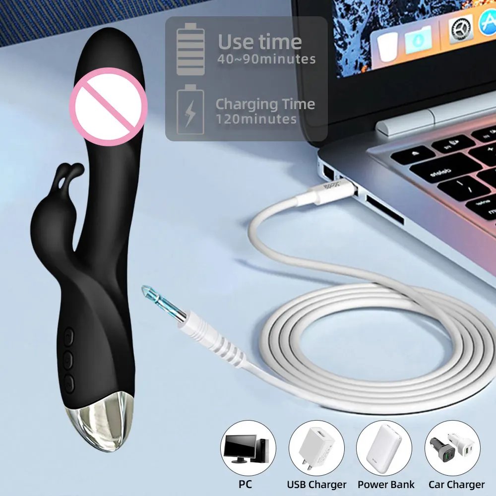 Powerful Rabbit G Spot Vibrator for Women Clit Stimulator Vagina Nipple Massage Female Masturbator Dildo Silent Adults Sex Toy