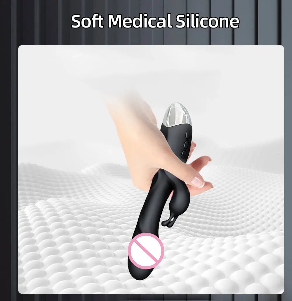 Powerful Rabbit G Spot Vibrator for Women Clit Stimulator Vagina Nipple Massage Female Masturbator Dildo Silent Adults Sex Toy