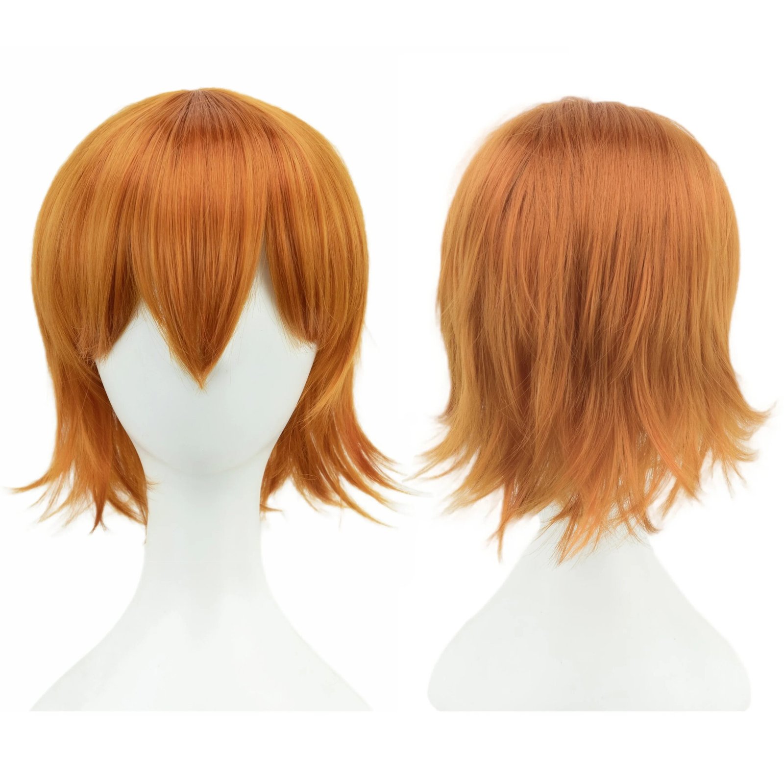 Synthetic Unisex 12 Inches Short Cosplay Hair Party BOB Wigs with Bangs Pink Blonde Orange Halloween Costume Lolita Wig Synthetic Unisex 12 Inches Short Cosplay Hair Party BOB Wigs with Bangs Pink Blonde Orange Halloween Costume Lolita Wig