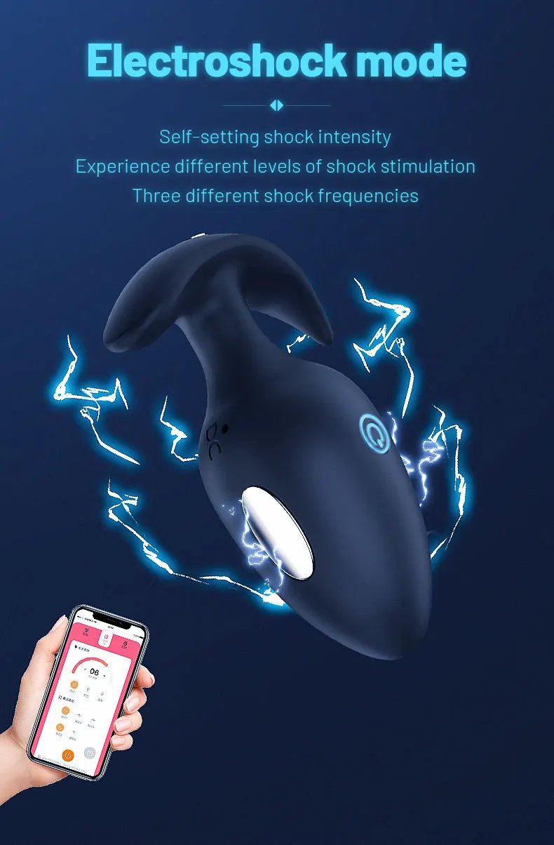 QIUI Electric Shock Vibrator Anal Plug Prostate Massager App Remote Control Butt Plug Sexy Adult But Pluk Sex Toys for Men Women QIUI Electric Shock Vibrator Anal Plug Prostate Massager App Remote Control Butt Plug Sexy Adult But Pluk Sex Toys for Men Women