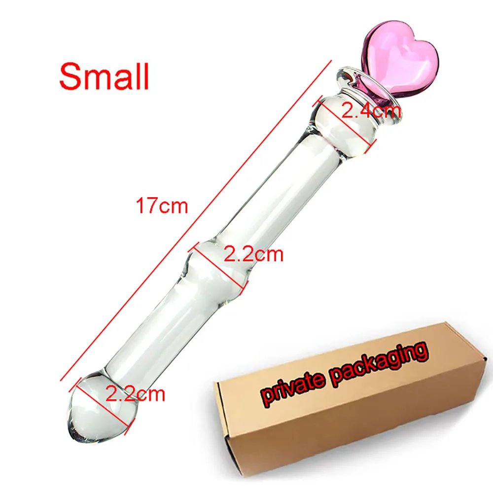 Pink Glass Anal Plug Cute Glass Anal Dildos For Women Smooth Glass Butt Plug Prostate Massage G-Spot Stimulation Sex Toy