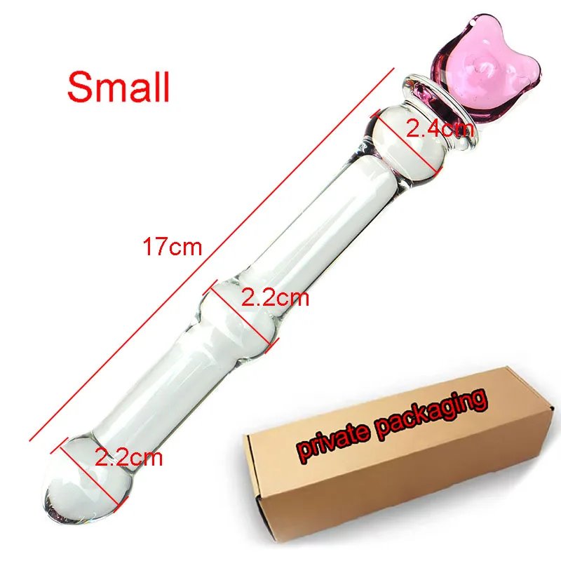 Pink Glass Anal Plug Cute Glass Anal Dildos For Women Smooth Glass Butt Plug Prostate Massage G-Spot Stimulation Sex Toy