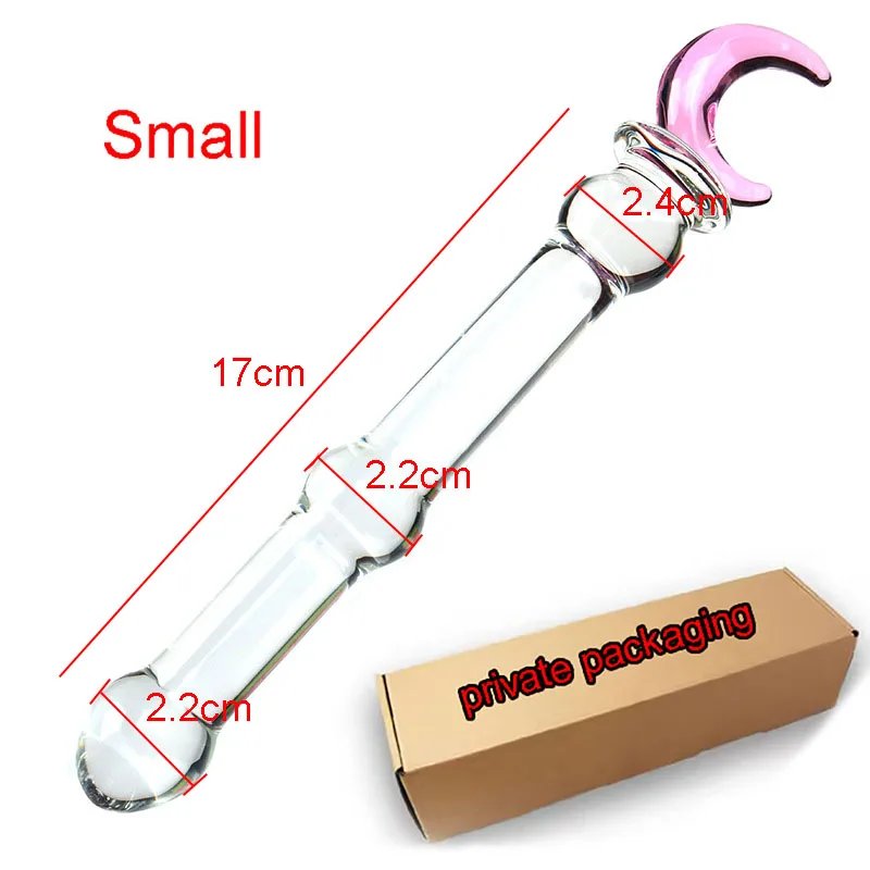Pink Glass Anal Plug Cute Glass Anal Dildos For Women Smooth Glass Butt Plug Prostate Massage G-Spot Stimulation Sex Toy
