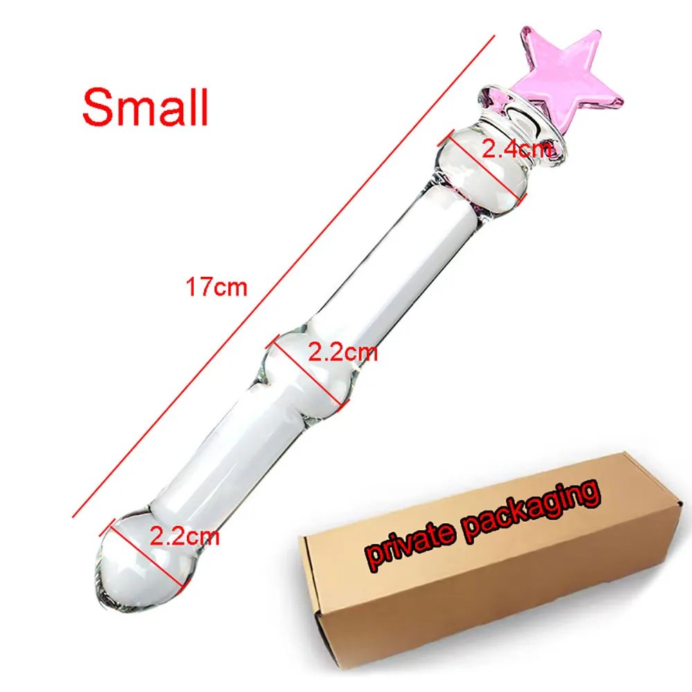 Pink Glass Anal Plug Cute Glass Anal Dildos For Women Smooth Glass Butt Plug Prostate Massage G-Spot Stimulation Sex Toy