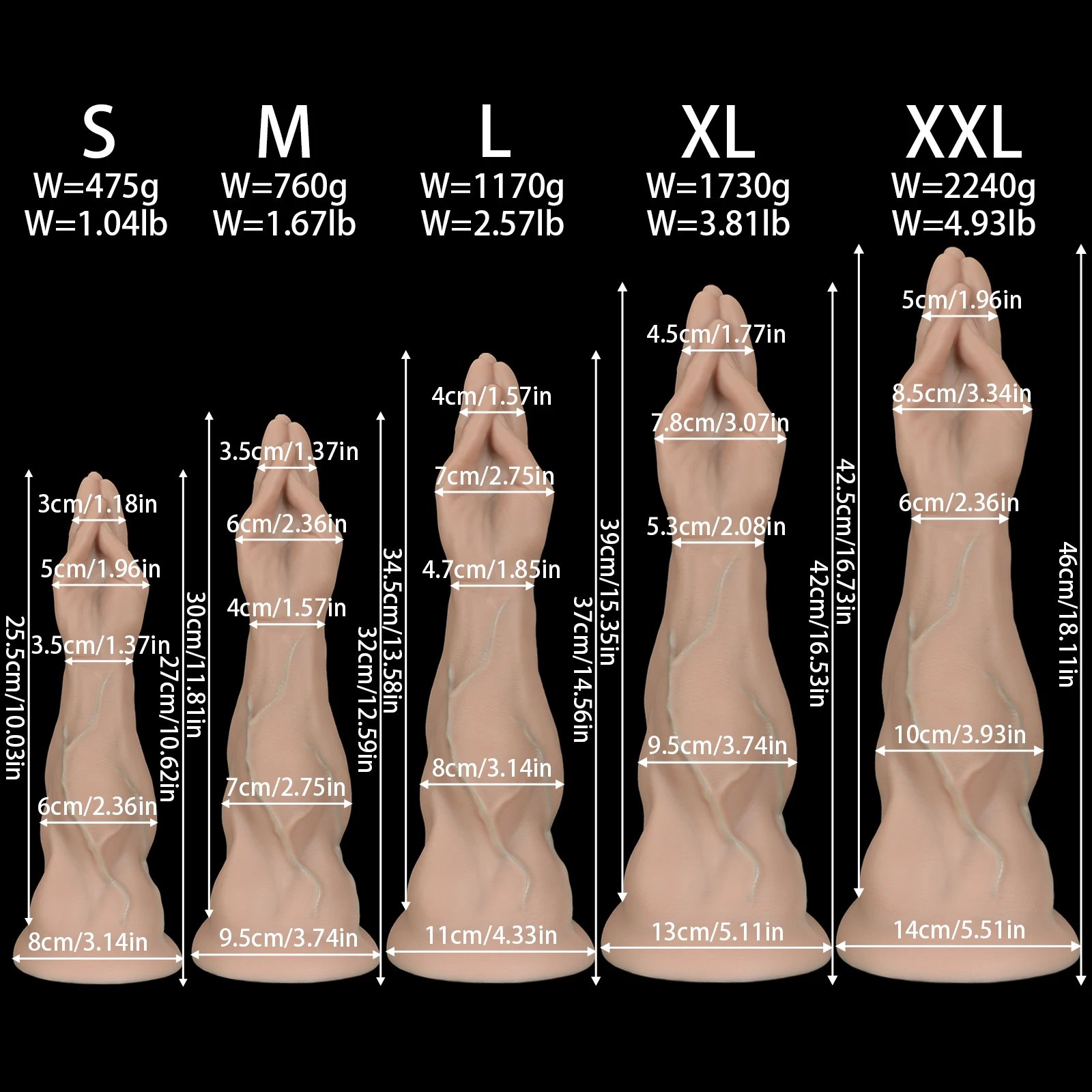 Soft Silicone Big Fisting sole Anal Plug Strong Suction Cup Hand Butt Plug Long Fisting Vagina Dilator Sex Toy for Women Men 18+ Soft Silicone Big Fisting sole Anal Plug Strong Suction Cup Hand Butt Plug Long Fisting Vagina Dilator Sex Toy for Women Men 18+