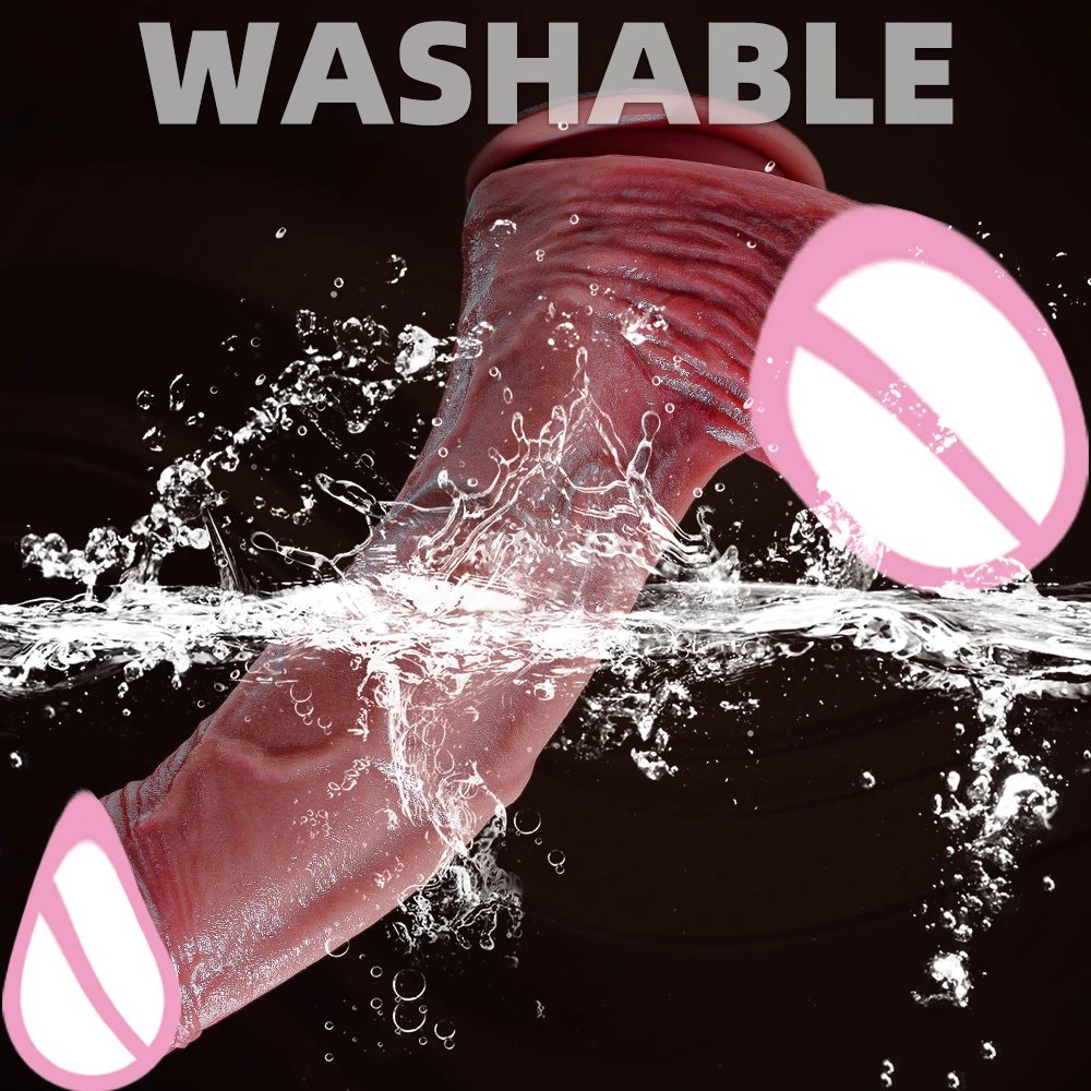 New Realistic Soft Double Silicone Big Dildo 2Colors Penis 6 Sizes Vaginal Masturbation Suction Cup Dick Woman Anal Sex Toy