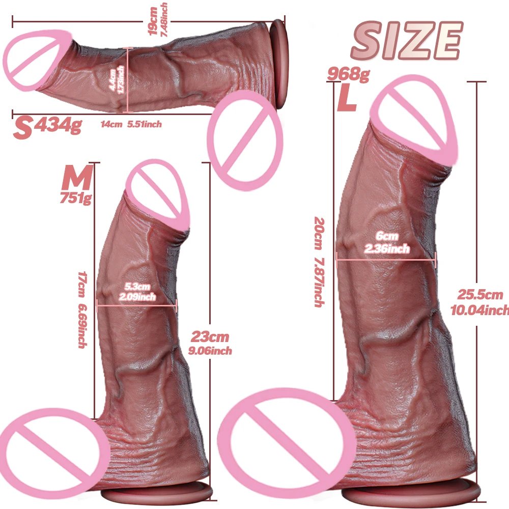 New Realistic Soft Double Silicone Big Dildo 2Colors Penis 6 Sizes Vaginal Masturbation Suction Cup Dick Woman Anal Sex Toy