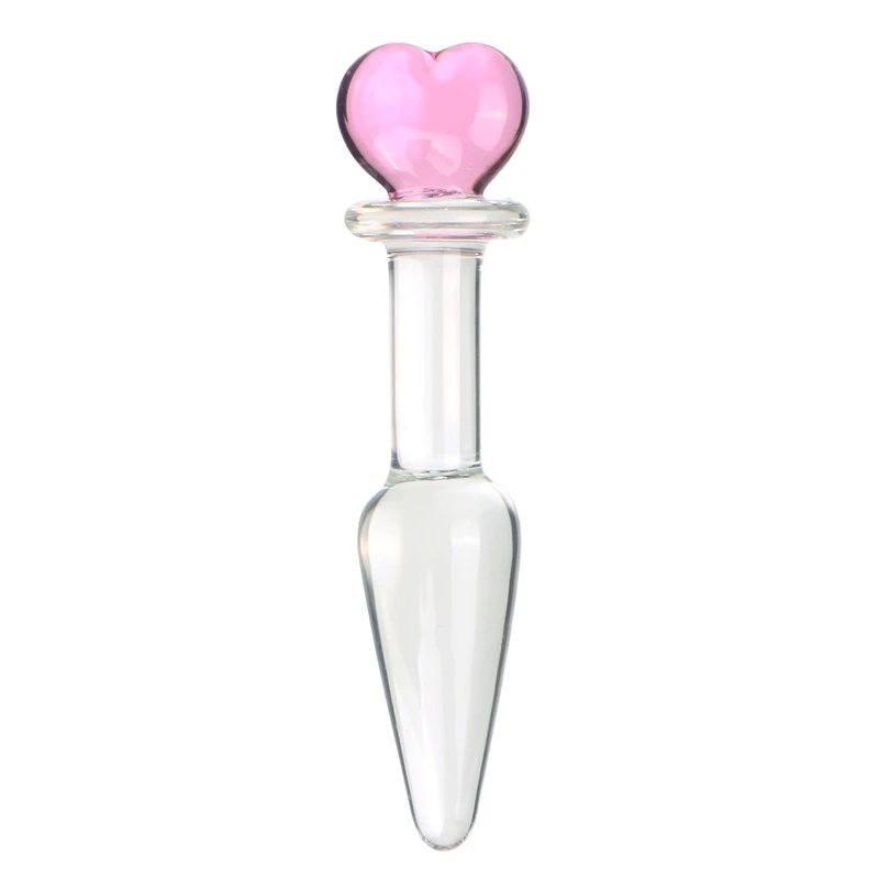 Cute Bear Head Glass Crystal Dildos Anal Plug Beads Fake Penis Vaginal Pleasure Wand Sex Products For Women Unisex Sex Toys